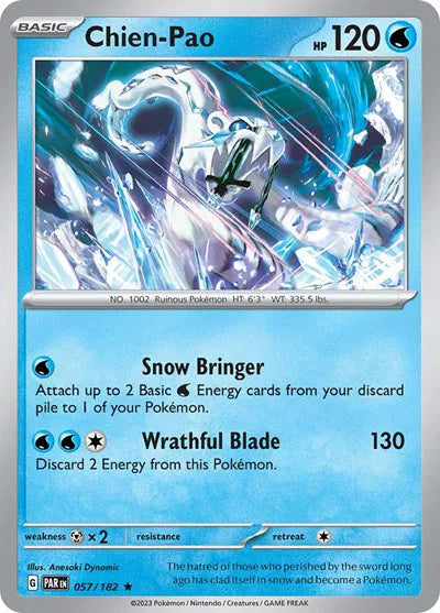 Chien-Pao Paradox Rift Rare 057/182 Holofoil