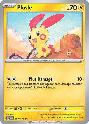 Plusle Common • 060/182 Paradox Rift Reverse Holofoil