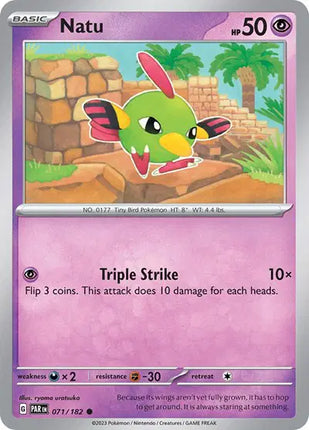 Natu Common • 071/182 Paradox Rift Reverse Holofoil