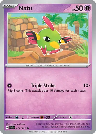 Natu Common • 071/182 Paradox Rift Reverse Holofoil