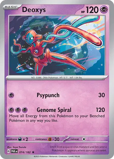 Deoxys Rare • 074/182 Paradox Rift Reverse Holofoil