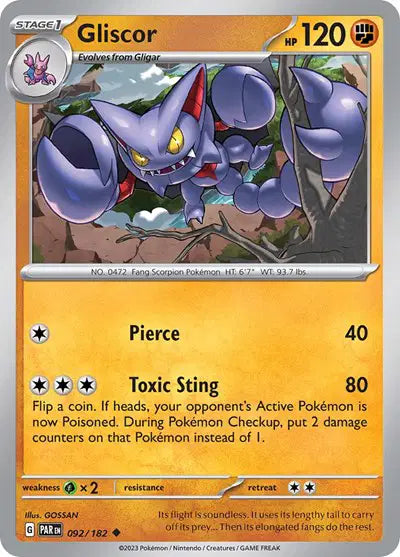 Gliscor Uncommon • 092/182 Paradox Rift