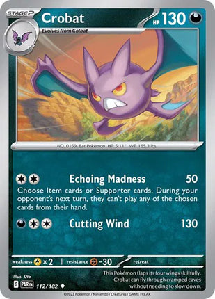 Crobat Paradox Rift Uncommon 112/182 Reverse Holofoil