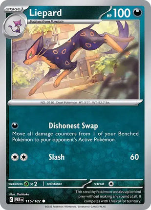 Liepard Common • 115/182 Paradox Rift Reverse Holofoil