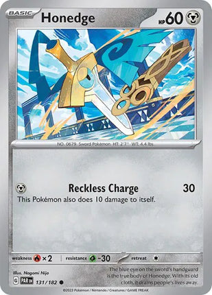Honedge Paradox Rift Common 131/182 Reverse Holofoil