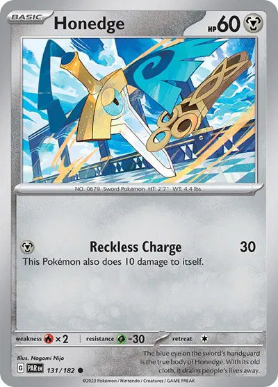 Honedge Paradox Rift Common 131/182 Reverse Holofoil