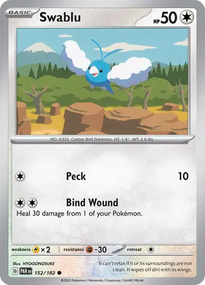 Swablu Common • 152/182 Paradox Rift