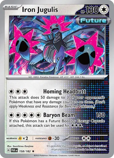 Iron Jugulis Rare • 158/182 Paradox Rift Holofoil