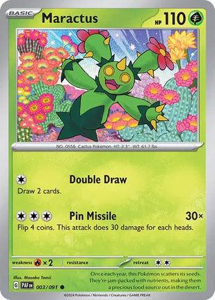 Maractus Common • 003/091 Paldean Fates