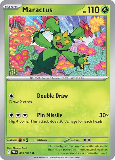 Maractus Common • 003/091 Paldean Fates