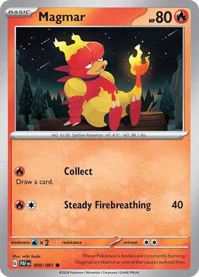 Magmar Common • 009/091 Paldean Fates