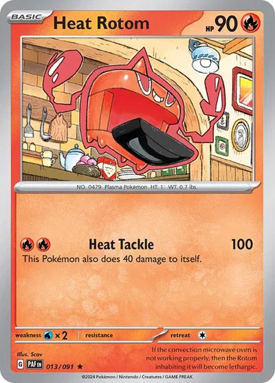 Heat Rotom Paldean Fates Rare 013/091 Holofoil