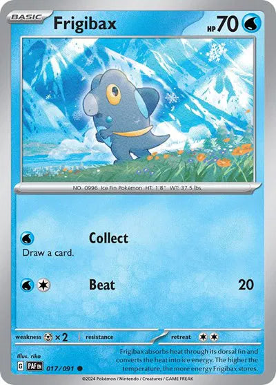 Frigibax Paldean Fates Common 017/091 Reverse Holofoil