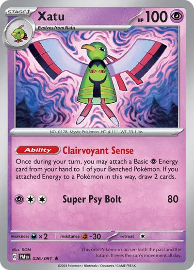Xatu Paldean Fates Rare 026/091 Holofoil