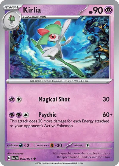 Kirlia Common • 028/091 Paldean Fates