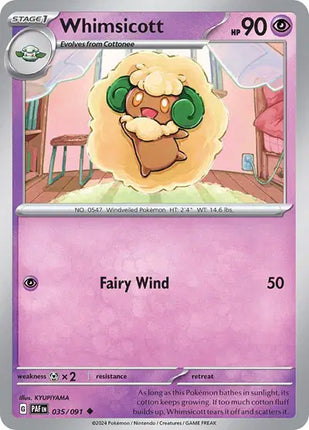 Whimsicott Uncommon • 035/091 Paldean Fates