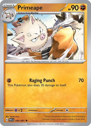 Primeape Uncommon • 046/091 Paldean Fates