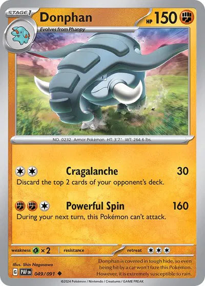 Donphan Paldean Fates Uncommon 049/091