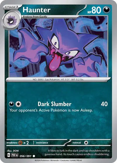 Haunter Common • 056/091 Paldean Fates Reverse Holofoil
