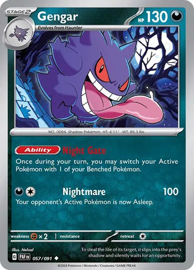Gengar Paldean Fates Uncommon 057/091
