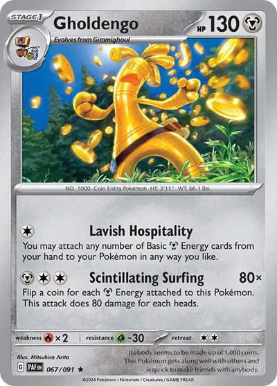 Gholdengo Paldean Fates Rare 067/091 Holofoil