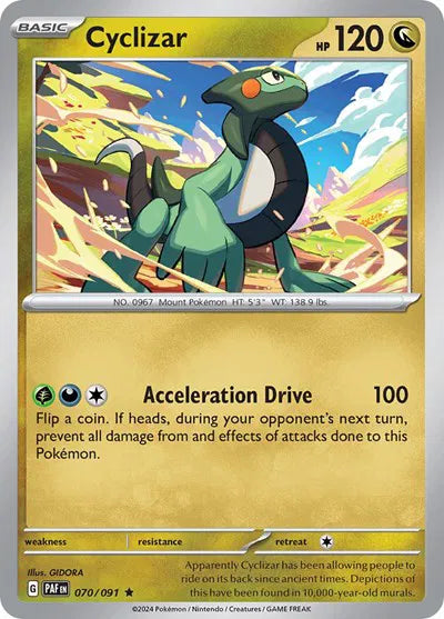 Cyclizar Paldean Fates Rare 070/091 Holofoil