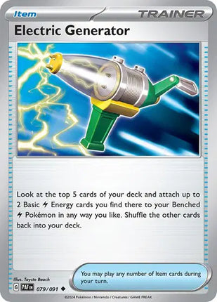 Electric Generator Uncommon • 079/091 Paldean Fates