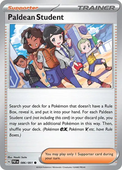 Paldean Student Paldean Fates Common 086/091