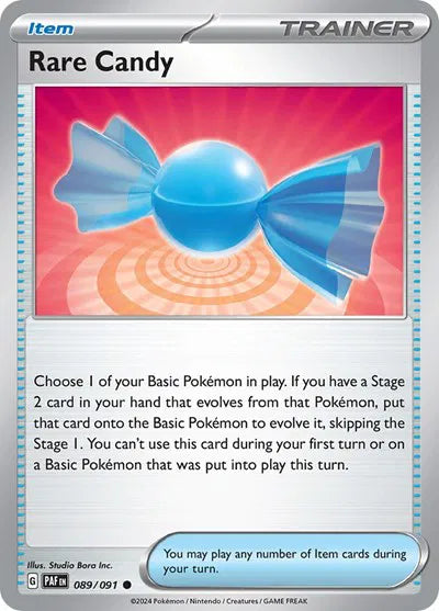 Rare Candy Paldean Fates Common 089/091 Reverse Holofoil