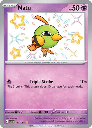 Natu Paldean Fates Shiny Rare 151/091