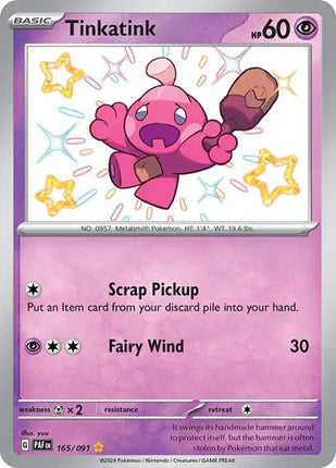 Tinkatink Shiny Rare • 165/091 Paldean Fates