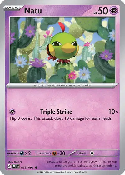 Natu Common • 025/091 Paldean Fates