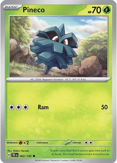 Pineco Temporal Forces Common 002/162 Reverse Holofoil