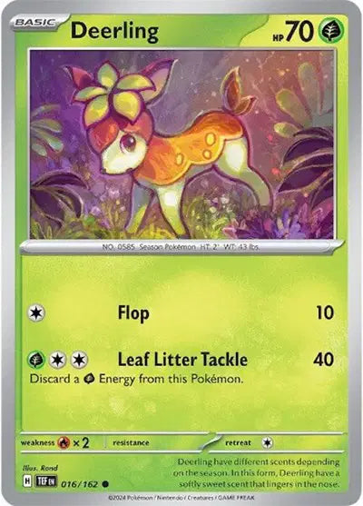 Deerling Common • 016/162 Temporal Forces Reverse Holofoil