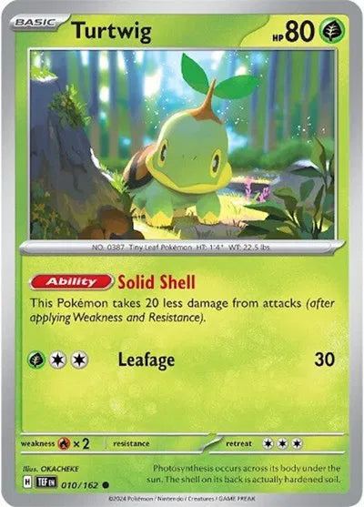 Turtwig Temporal Forces Common 010/162 Reverse Holofoil