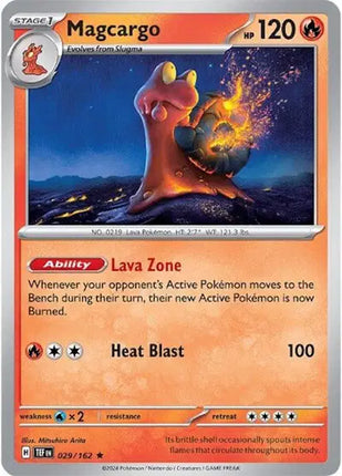 Magcargo Rare • 029/162 Temporal Forces Reverse Holofoil
