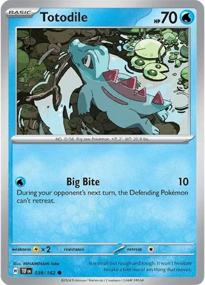 Totodile Temporal Forces Common 039/162 Reverse Holofoil