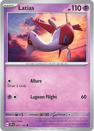 Latias Temporal Forces Uncommon 067/162 Reverse Holofoil