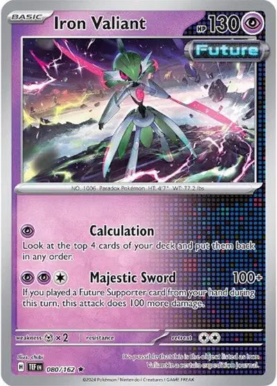 Iron Valiant Rare • 080/162 Temporal Forces Holofoil