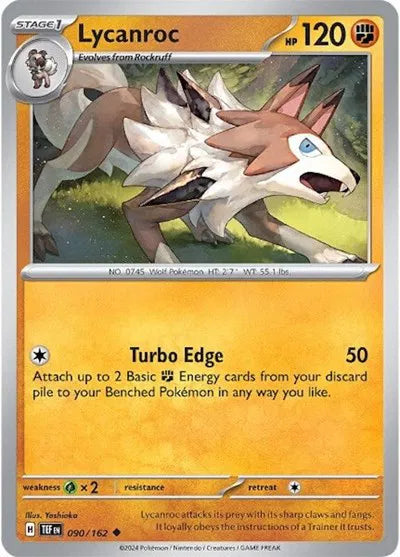 Lycanroc Temporal Forces Uncommon 090/162 Reverse Holofoil