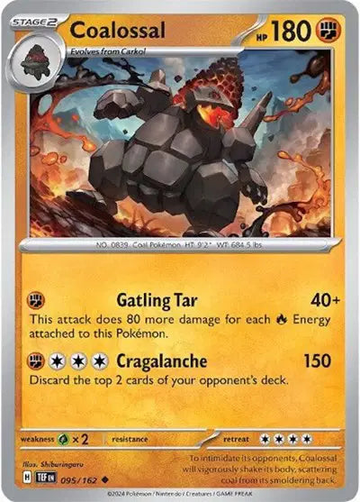 Coalossal Uncommon • 095/162 Temporal Forces Reverse Holofoil