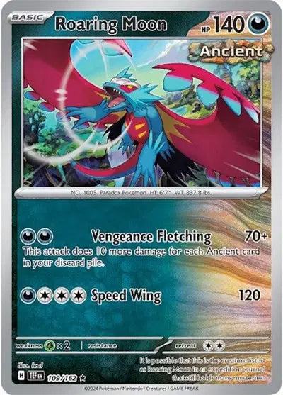 Roaring Moon Rare • 109/162 Temporal Forces Holofoil