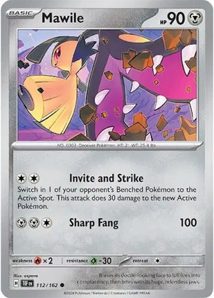 Mawile Common • 112/162 Temporal Forces Reverse Holofoil