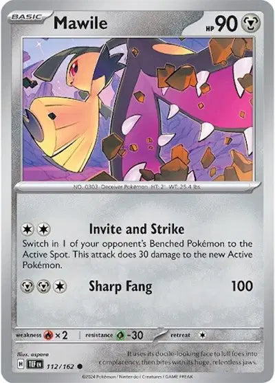 Mawile Common • 112/162 Temporal Forces Reverse Holofoil