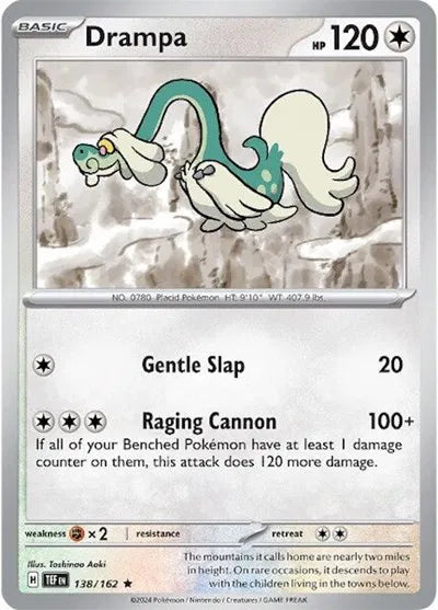 Drampa Temporal Forces Rare 138/162 Reverse Holofoil
