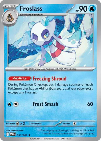 Froslass Twilight Masquerade Rare 053/167 Reverse Holofoil