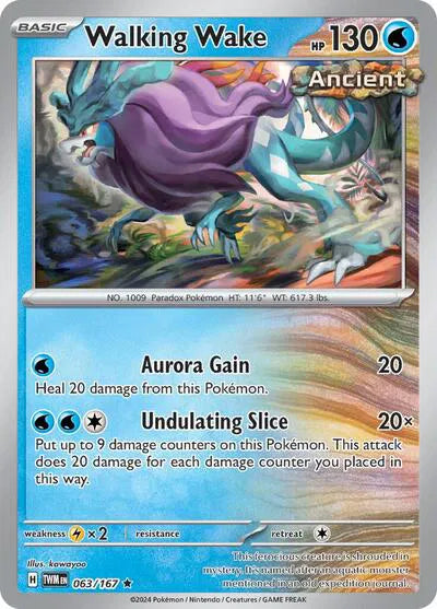 Walking Wake Twilight Masquerade Rare 063/167 Holofoil