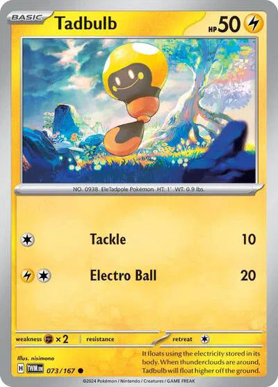 Tadbulb Twilight Masquerade Common 073/167 Reverse Holofoil