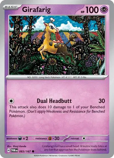 Girafarig Common • 083/167 Twilight Masquerade