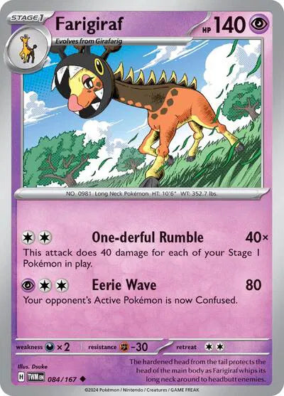 Farigiraf Twilight Masquerade Uncommon 084/167 Reverse Holofoil